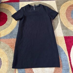 Mango Black Short Sleeve Basic Dress Business Style Zip Back Women’s Size XXS